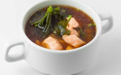 Tofu or Salmon and Vegetable Miso Soup